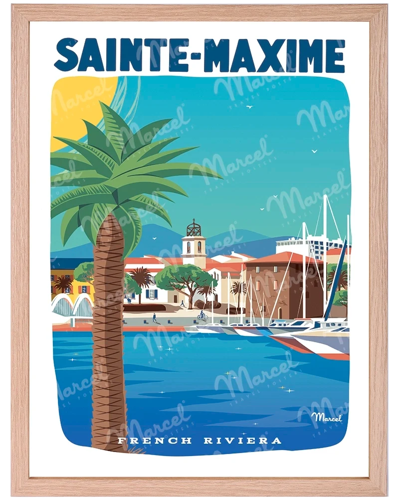 Affiche SAINTE-MAXIME "French Riviera"