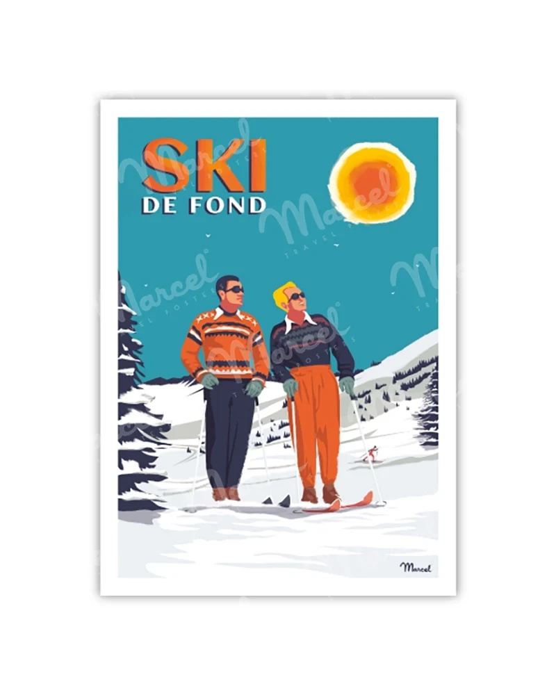 Carte Postale "Ski de Fond"