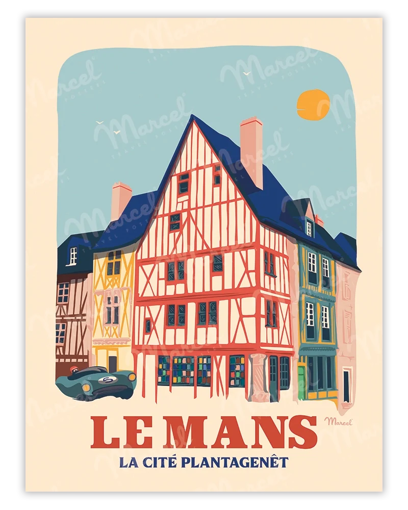 Affiche LE MANS "Cité Plantagenêt"