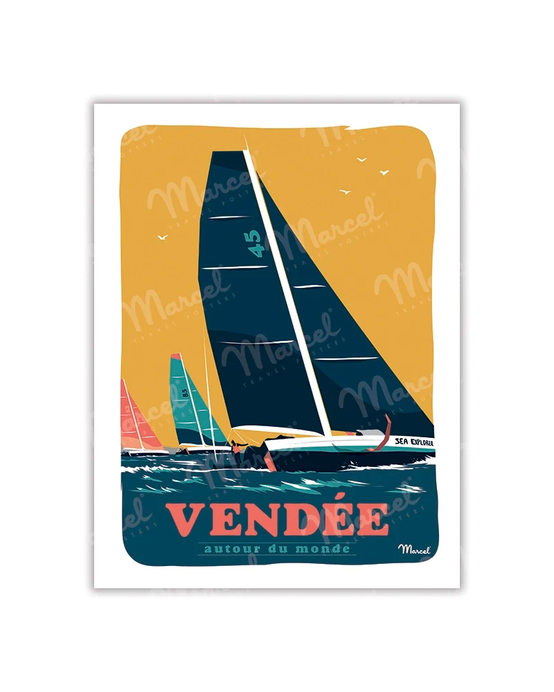 Carte Postale VENDÉE "Autour du Monde"