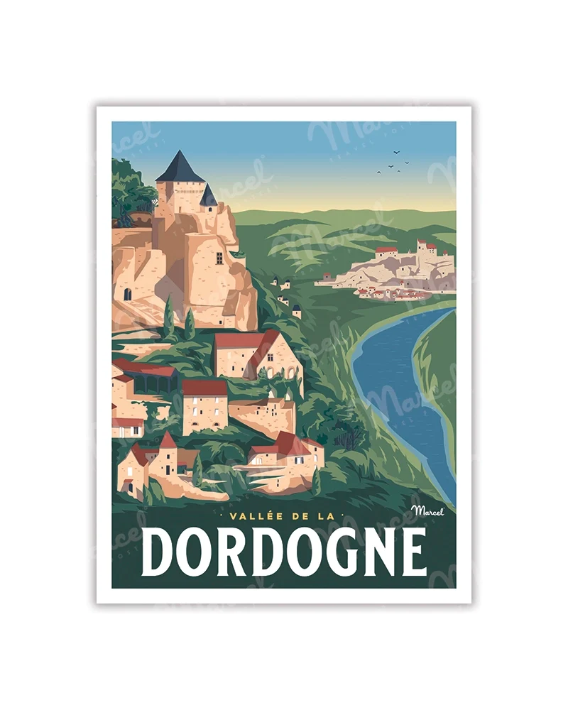 Carte Postale LA VALLÉE DE LA DORDOGNE