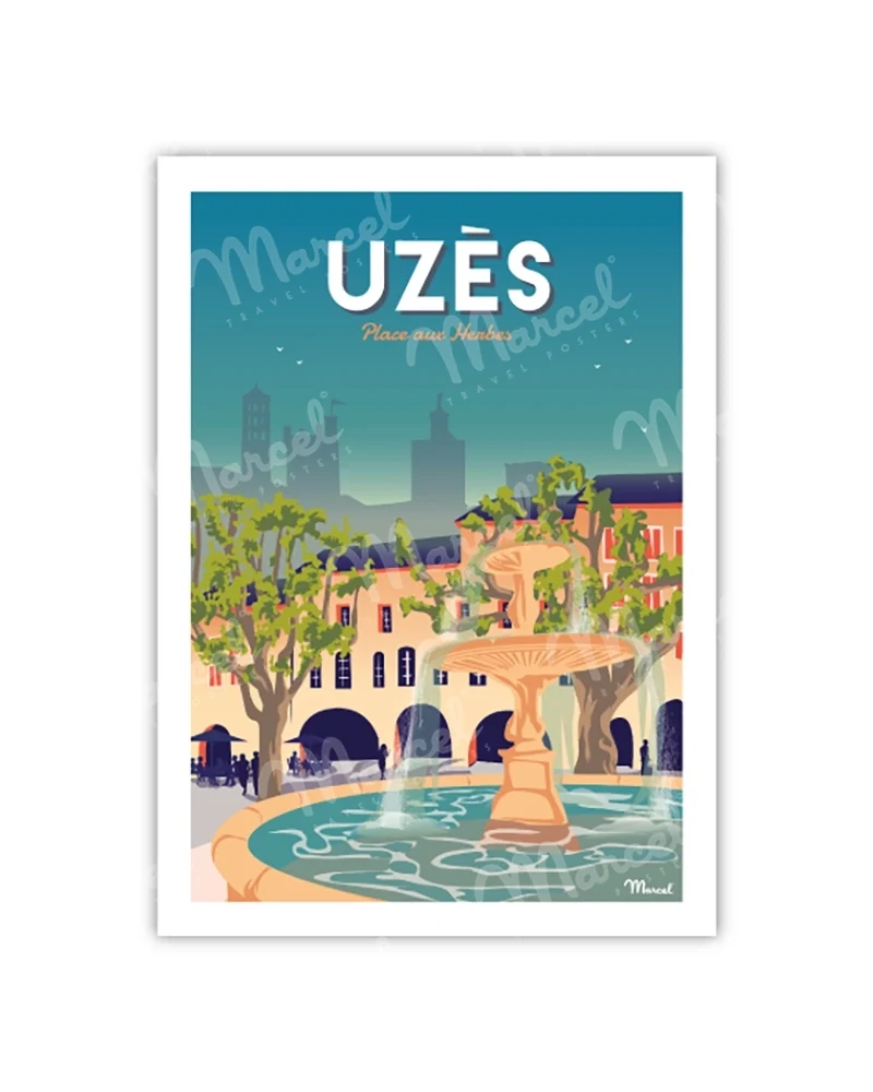 Carte Postale UZÈS "Place aux herbes"