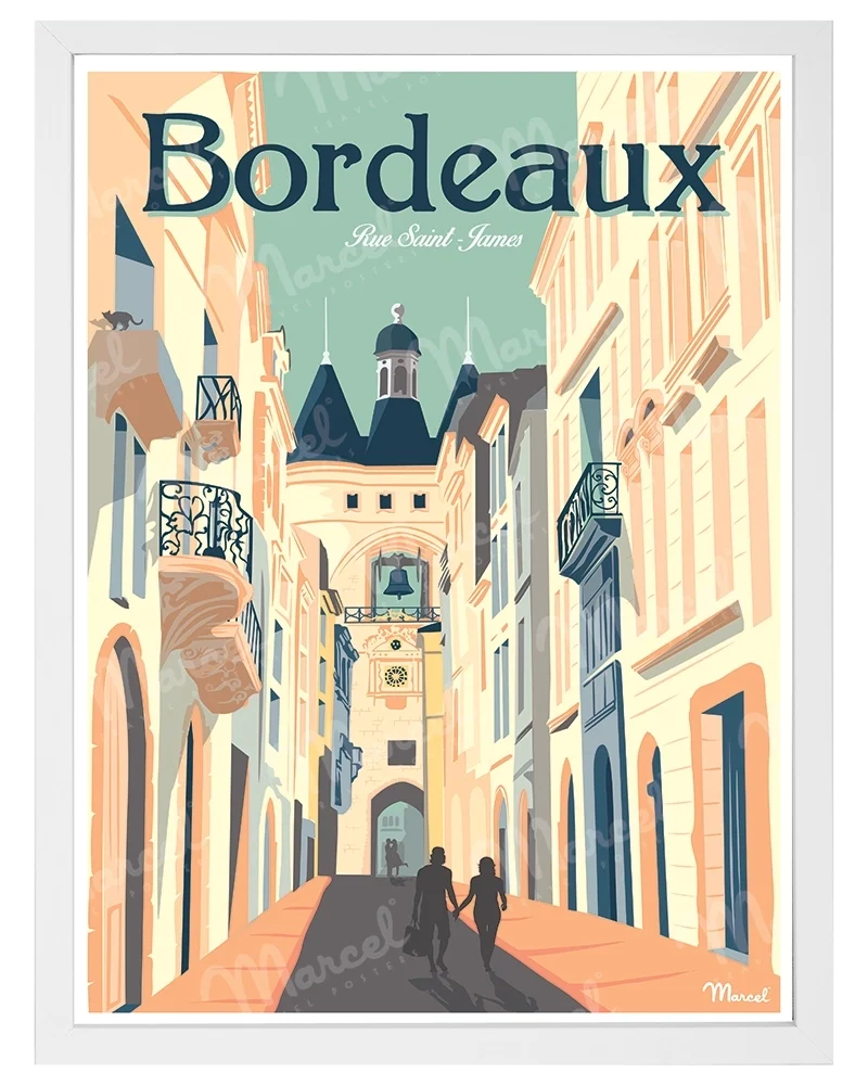 Affiche BORDEAUX "Rue Saint-James"
