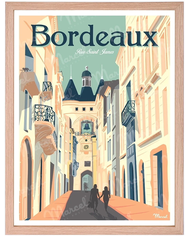 Affiche BORDEAUX "Rue Saint-James"