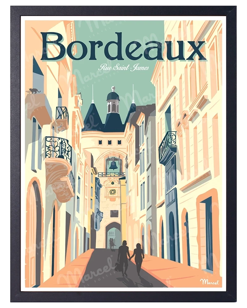 Affiche BORDEAUX "Rue Saint-James"