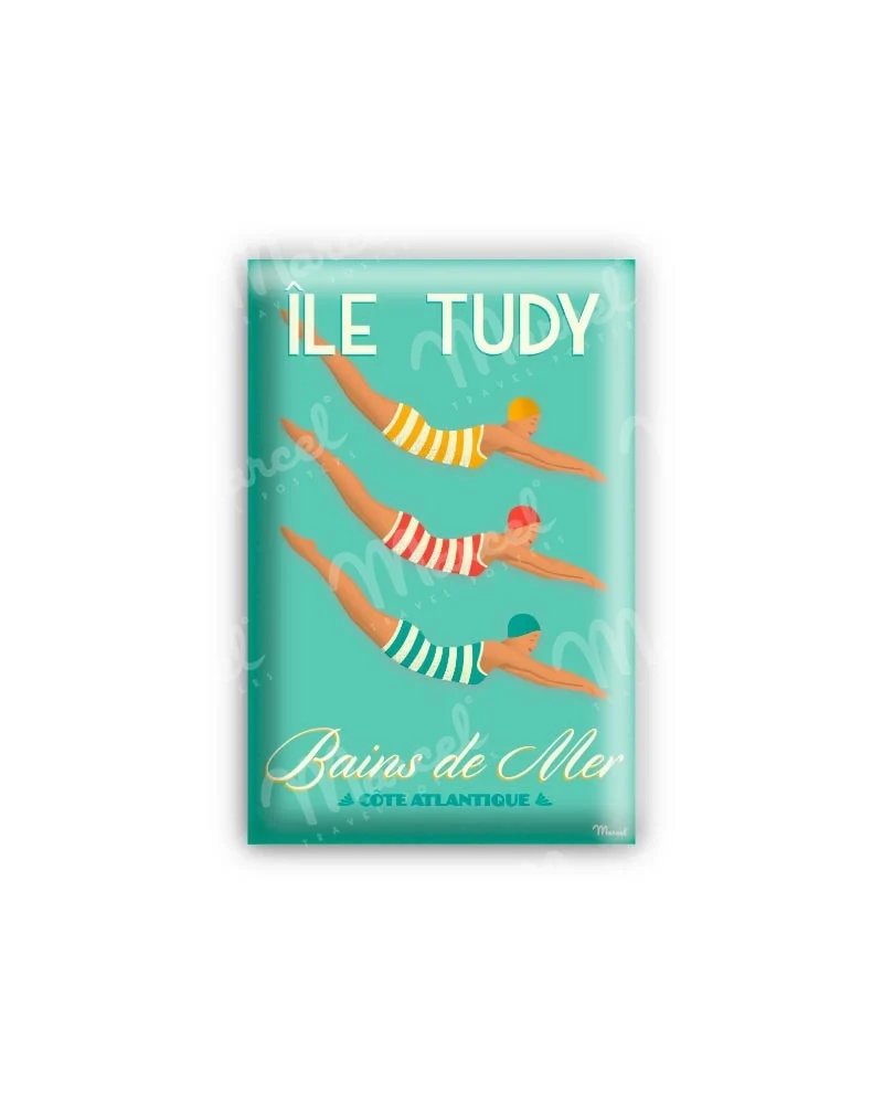 Magnet ÎLE TUDY "Bains de Mer"
