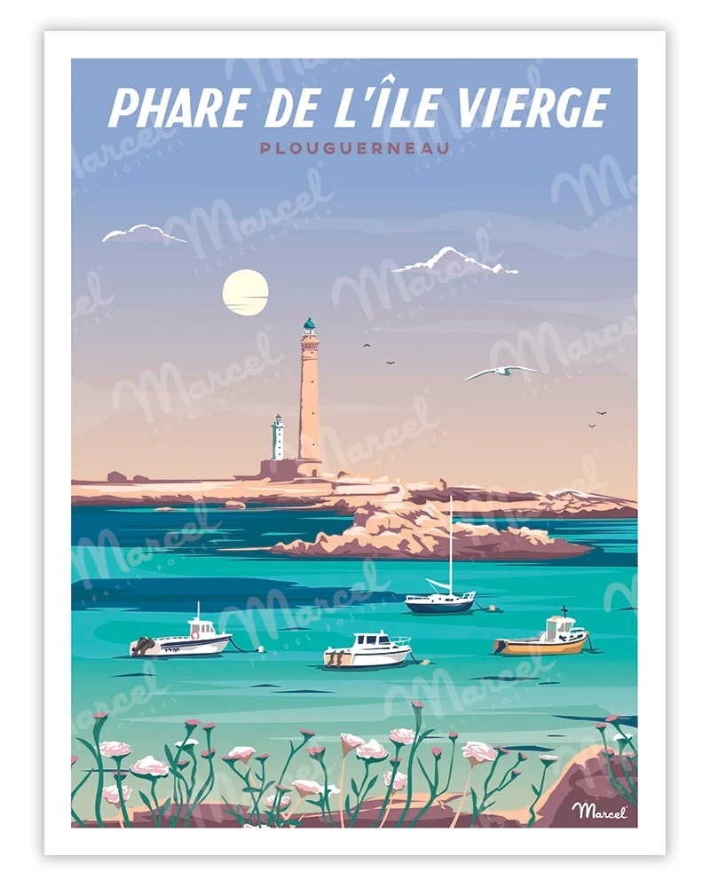 Affiche ÎLE VIERGE "Le Phare"
