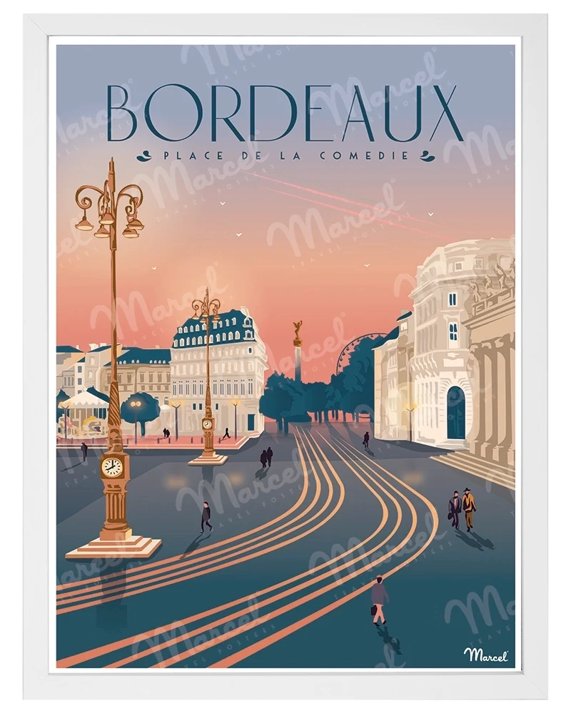 Affiche BORDEAUX "Place de la Comédie"