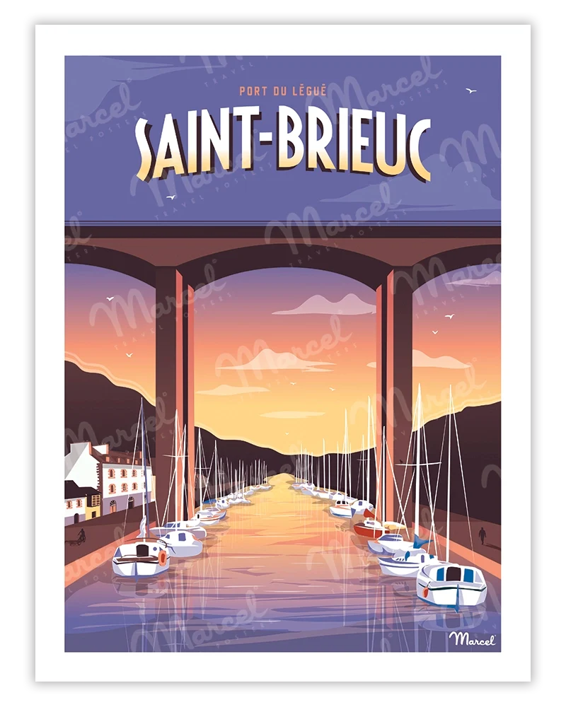Affiche SAINT-BRIEUC "Port Légué"