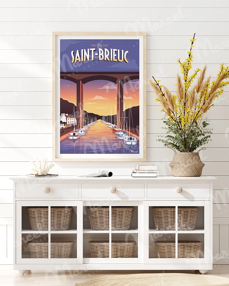 Affiche SAINT-BRIEUC "Port Légué"