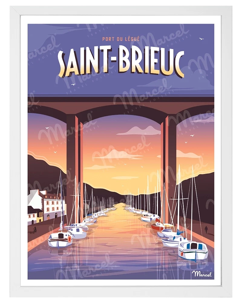 Affiche SAINT-BRIEUC "Port Légué"