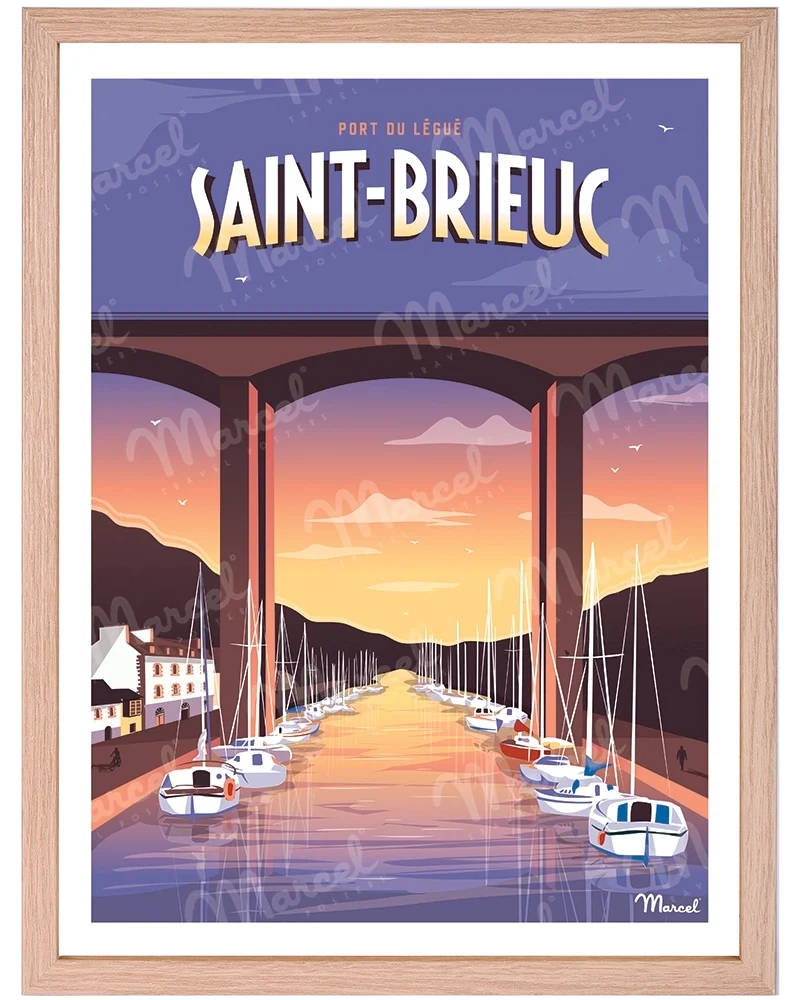 Affiche SAINT-BRIEUC "Port Légué"