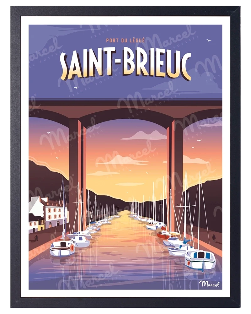Affiche SAINT-BRIEUC "Port Légué"