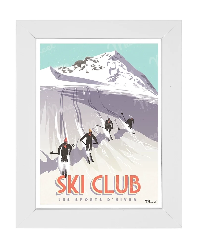 Carte Postale "Ski Club"