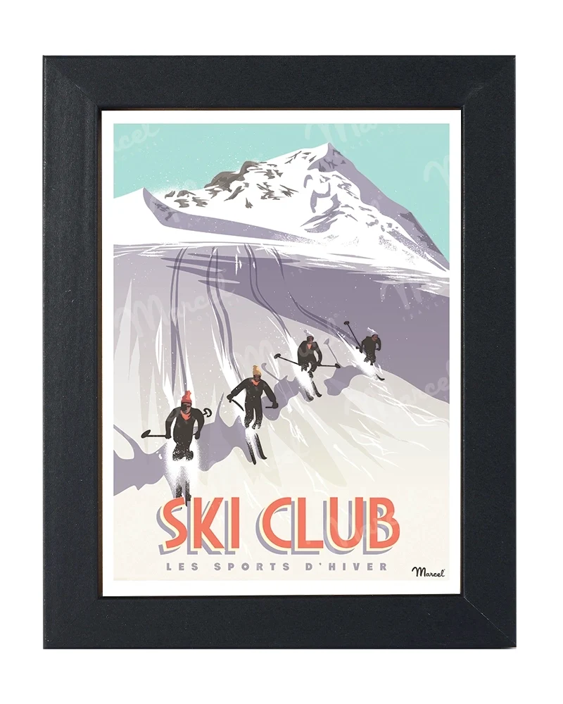 Carte Postale "Ski Club"