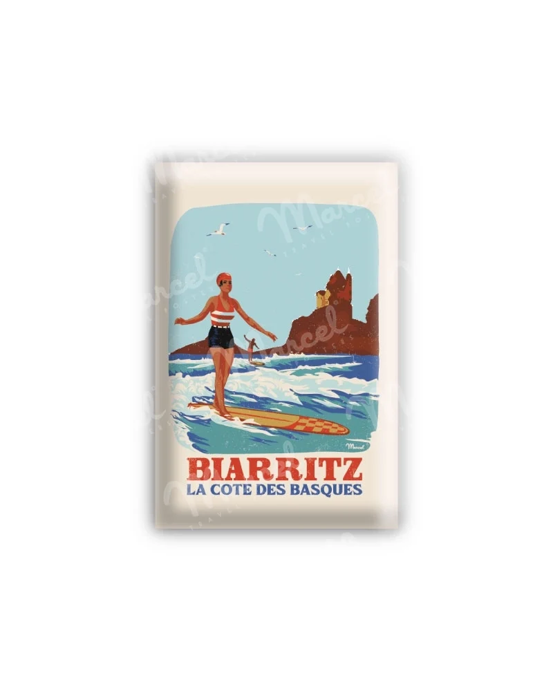 Magnet BIARRITZ "Retro Surf"