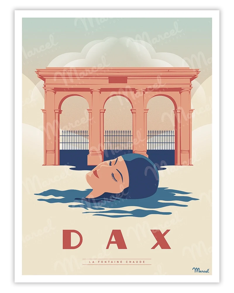 Affiche DAX "La Fontaine Chaude"
