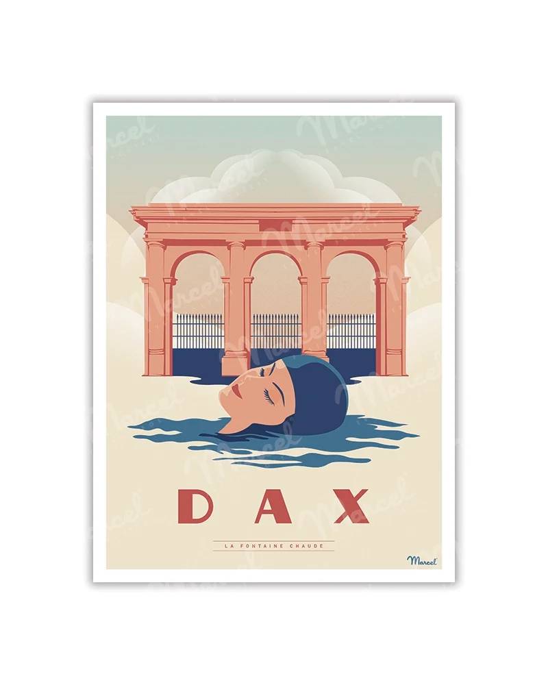 Carte Postale DAX "La Fontaine Chaude"