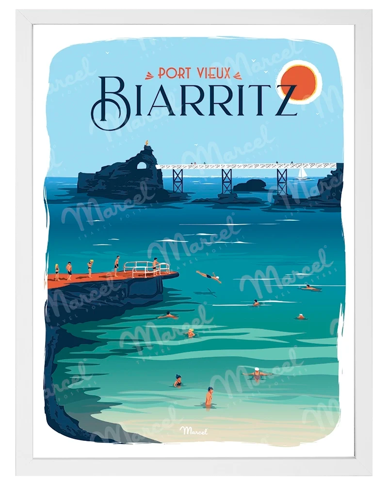 Affiche BIARRITZ "Port Vieux"