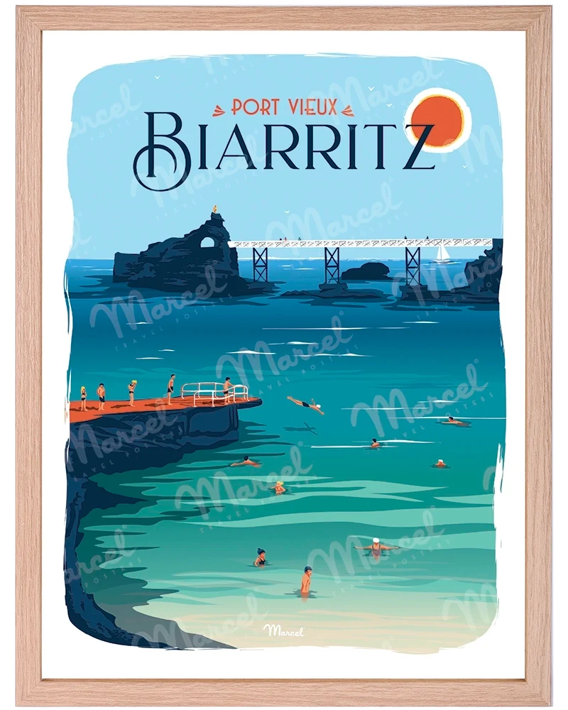 Affiche BIARRITZ "Port Vieux"