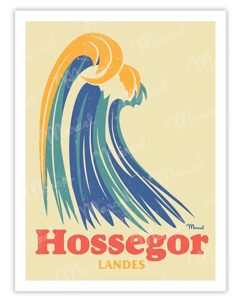 Affiche HOSSEGOR "Big Wave"