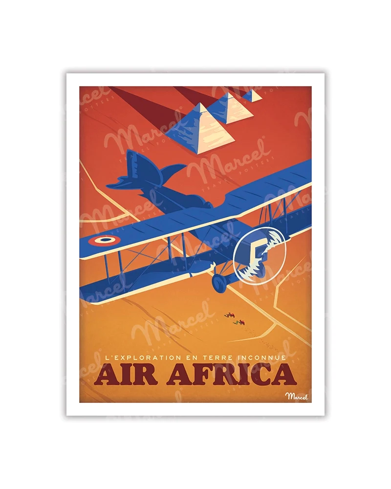 Carte Postale AIR AFRICA "Exploration en Terre Inconnue"