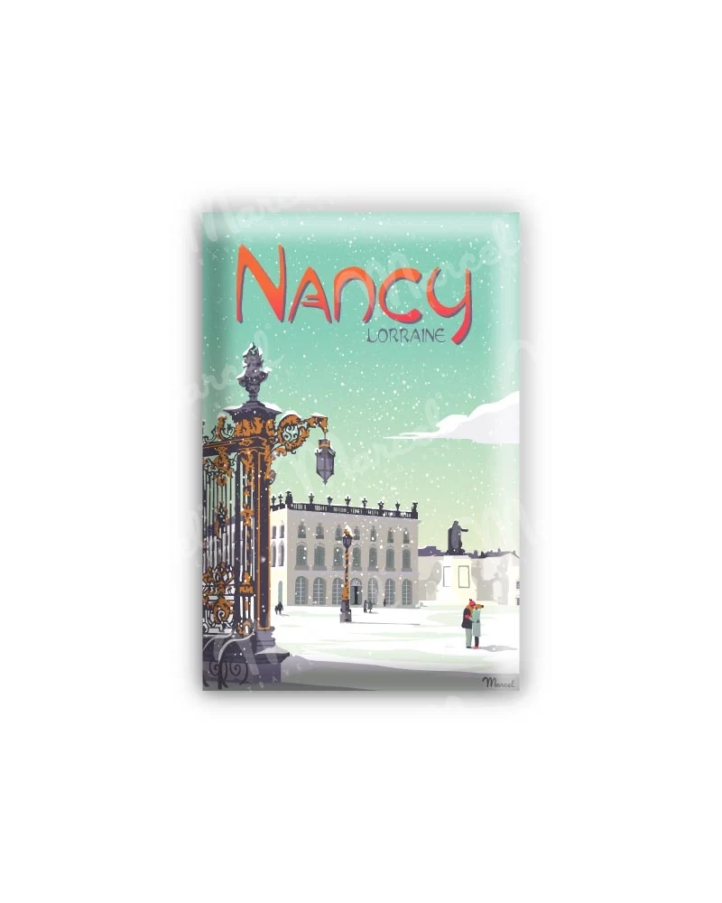 Magnet NANCY "Place Stanislas" en hiver