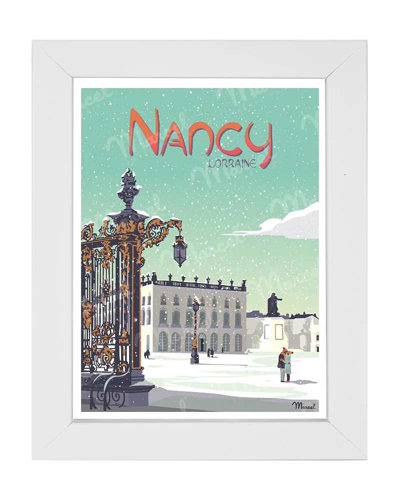 Carte Postale NANCY "Place Stanislas" en hiver