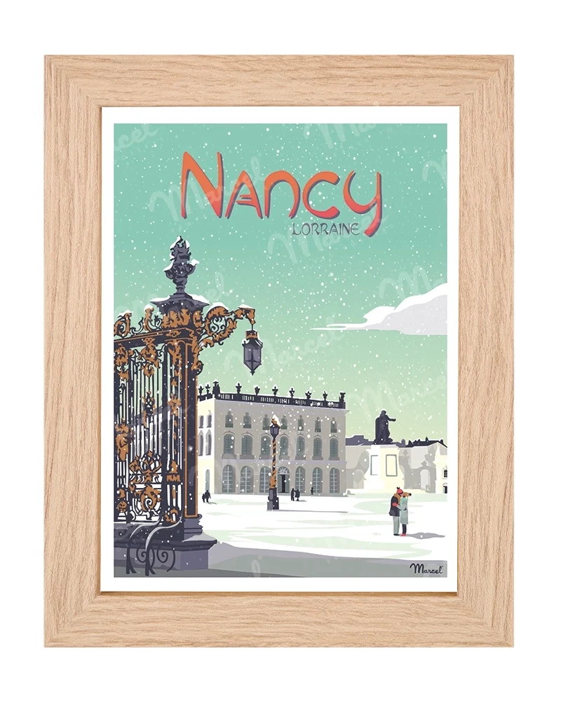 Carte Postale NANCY "Place Stanislas" en hiver