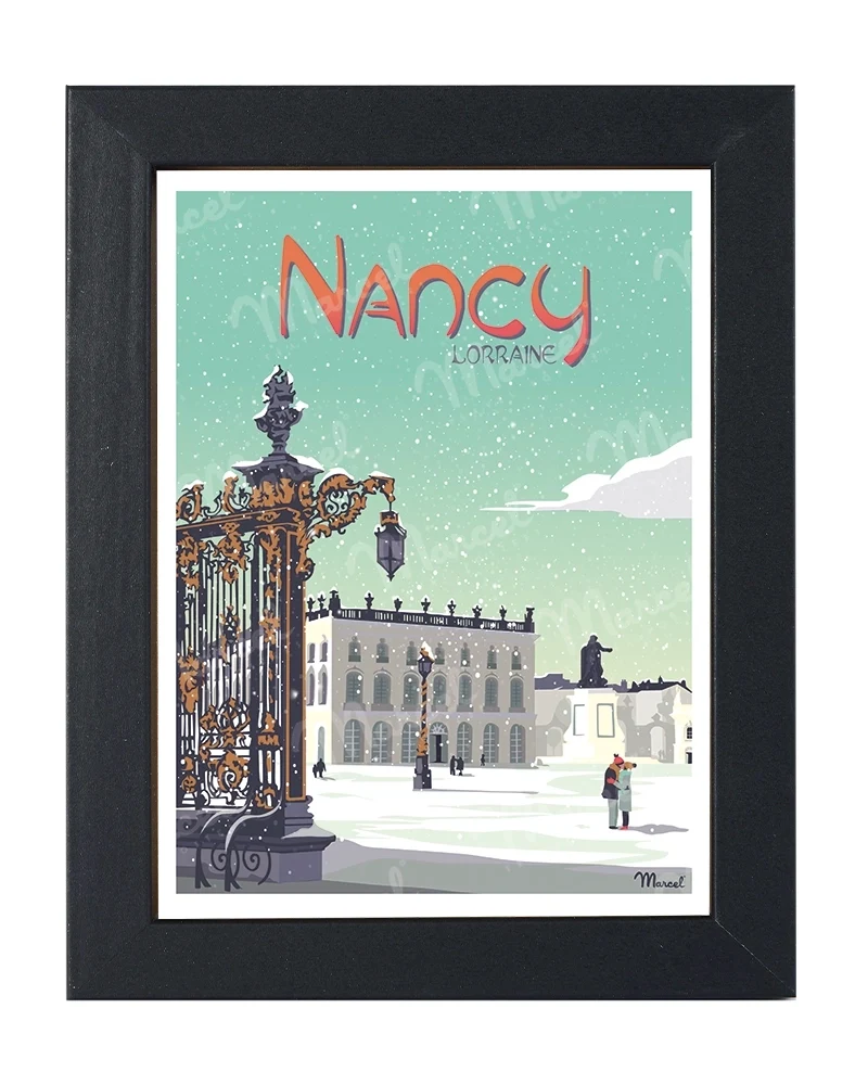 Carte Postale NANCY "Place Stanislas" en hiver