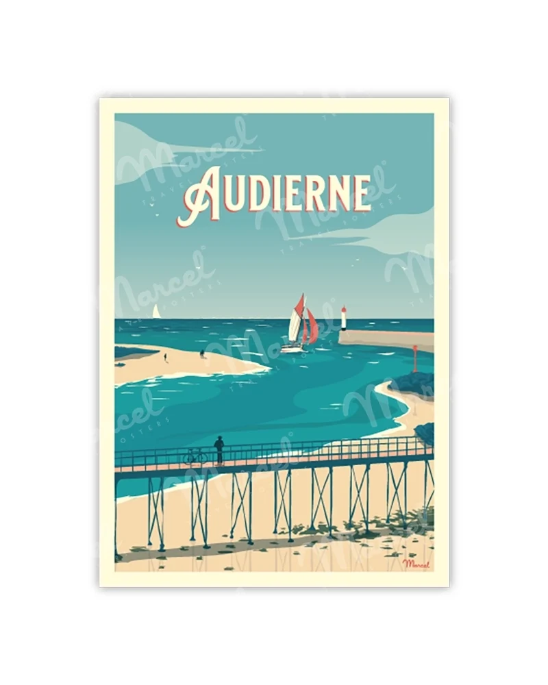 Carte Postale AUDIERNE "La Passerelle"