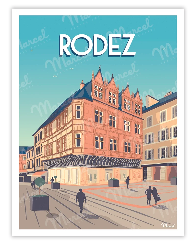Affiche RODEZ "Place de l’Olmet"