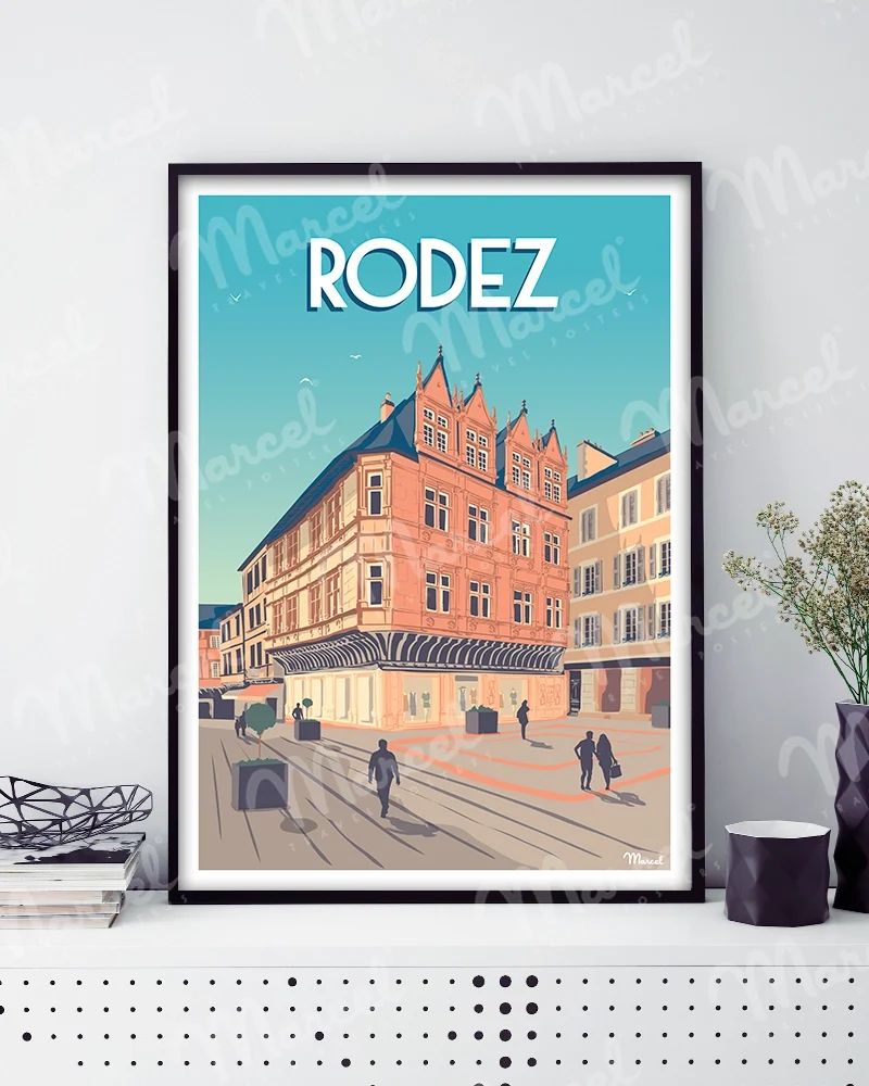 Affiche RODEZ "Place de l’Olmet"