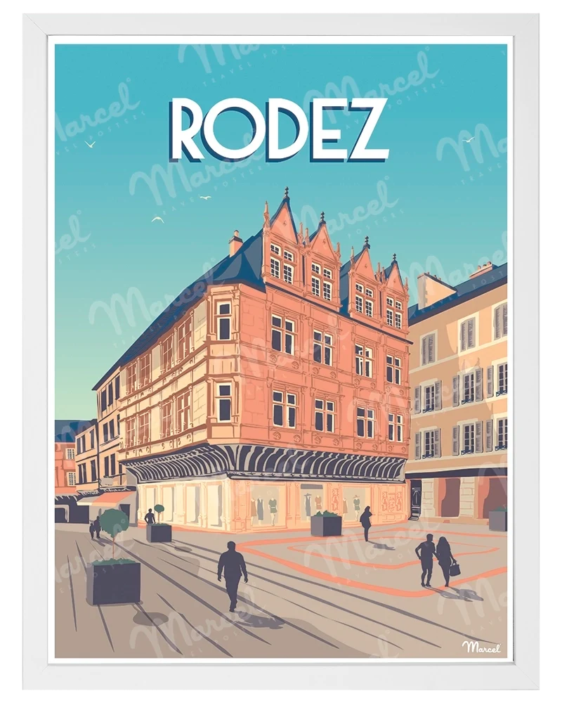 Affiche RODEZ "Place de l’Olmet"