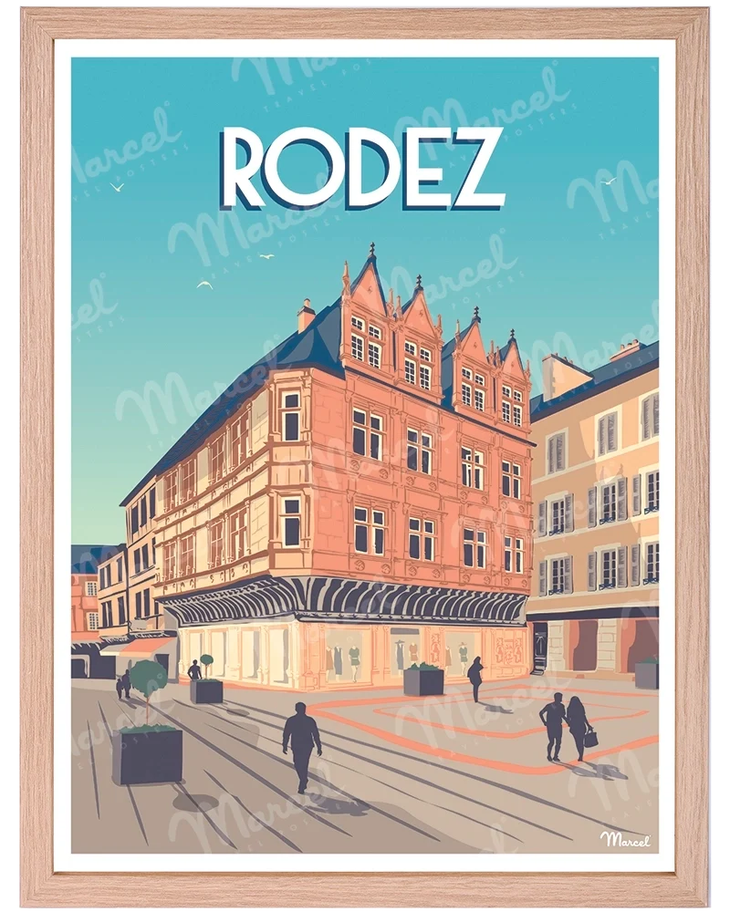 Affiche RODEZ "Place de l’Olmet"