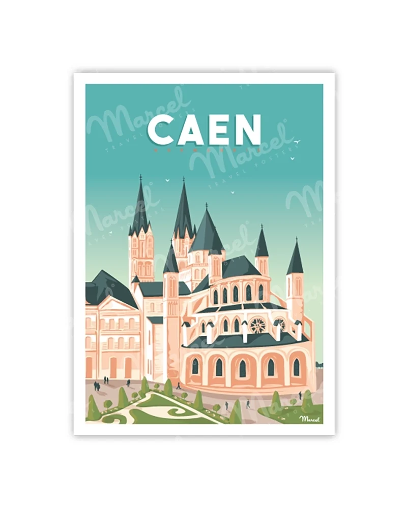 Carte Postale CAEN "L'abbaye aux hommes"
