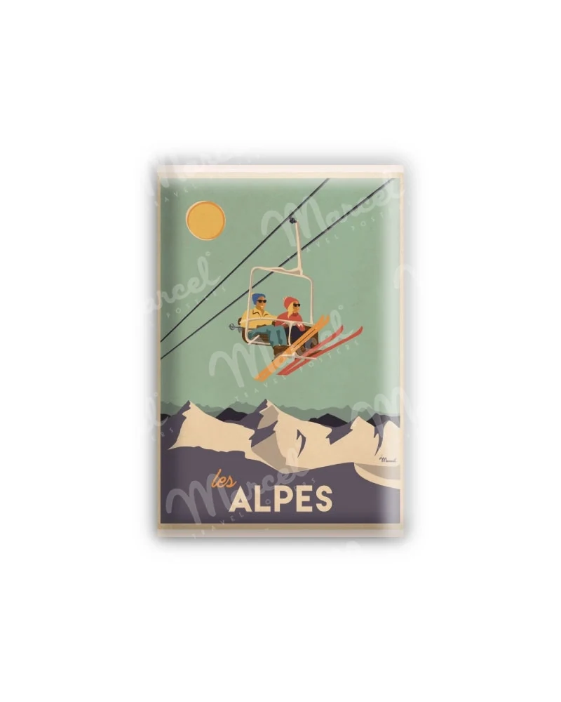 Magnet LES ALPES "Le Télésiège"