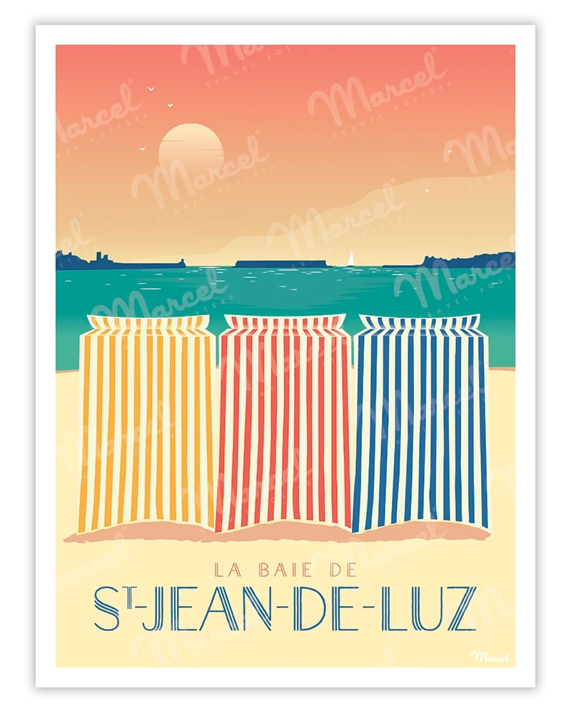 Affiche SAINT-JEAN-DE-LUZ "Les Tentes"