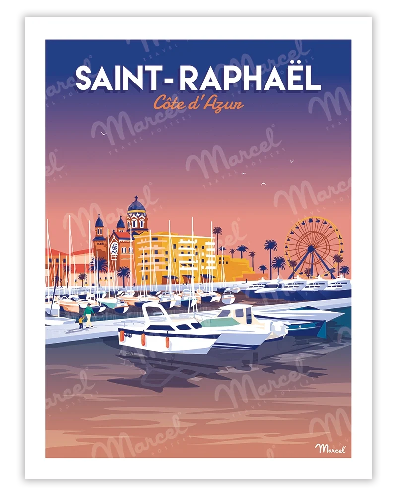 Affiche SAINT-RAPHAËL "Le Port"