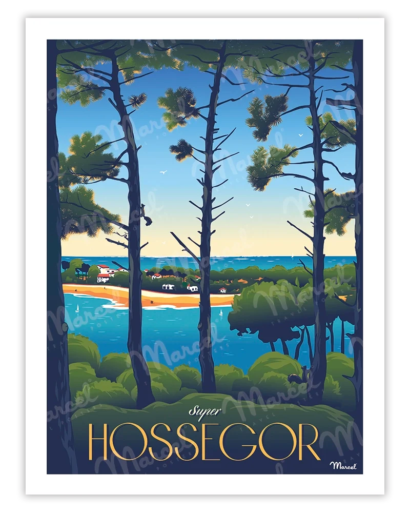 Affiche HOSSEGOR "Super Hossegor"