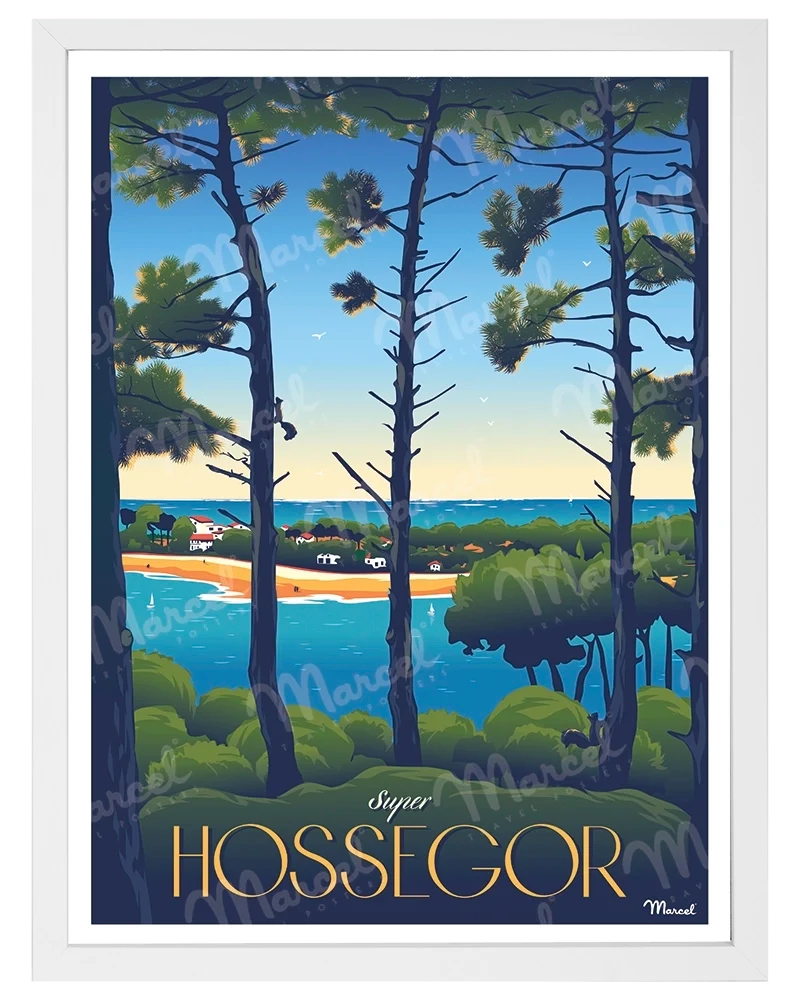 Affiche HOSSEGOR "Super Hossegor"