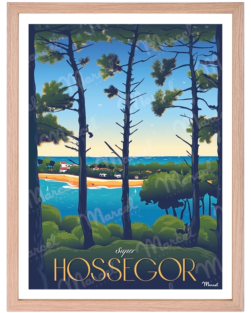 Affiche HOSSEGOR "Super Hossegor"