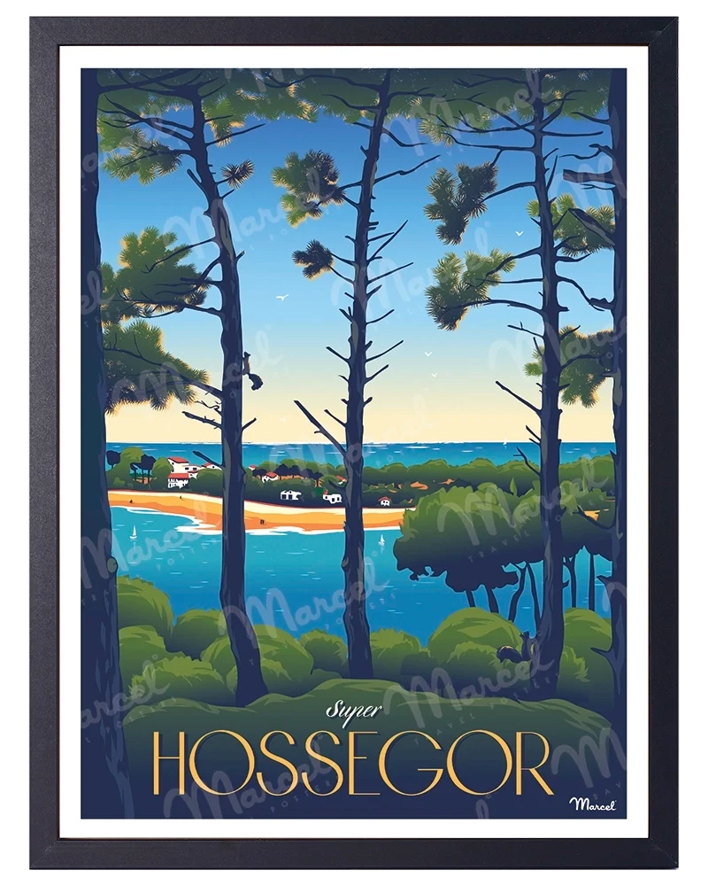Affiche HOSSEGOR "Super Hossegor"