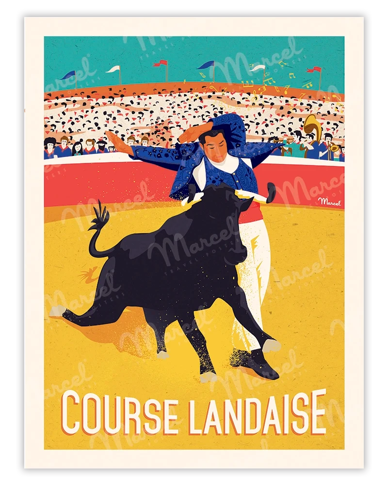 Affiche "Course Landaise"