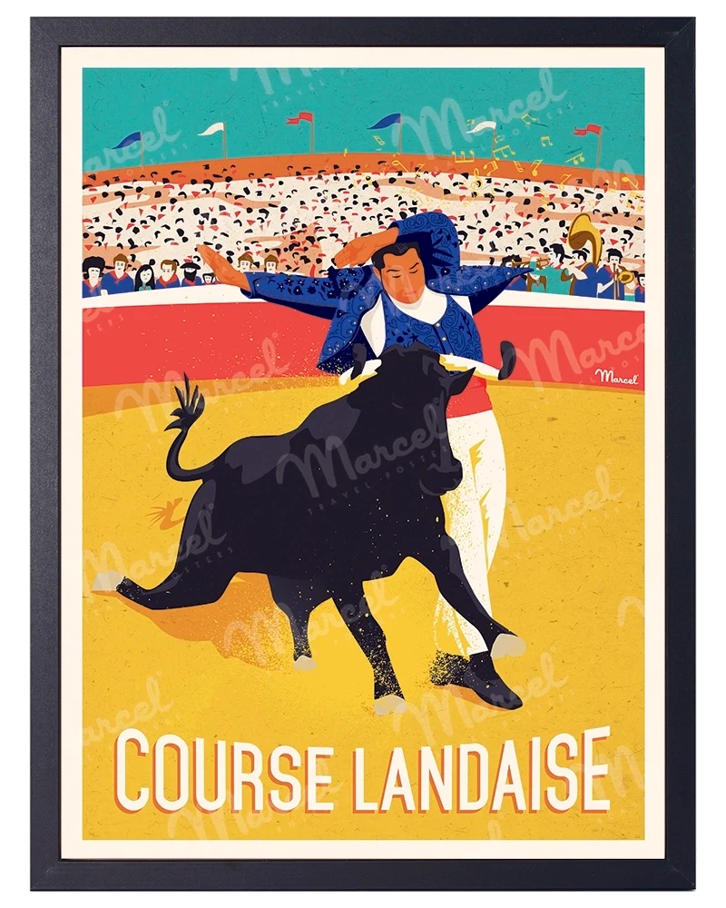 Affiche "Course Landaise"