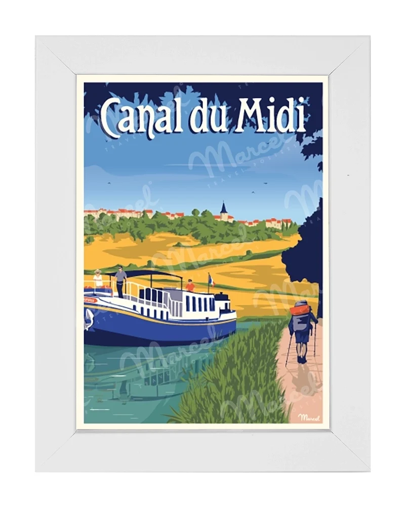 Carte Postale CANAL DU MIDI "La Randonnée"