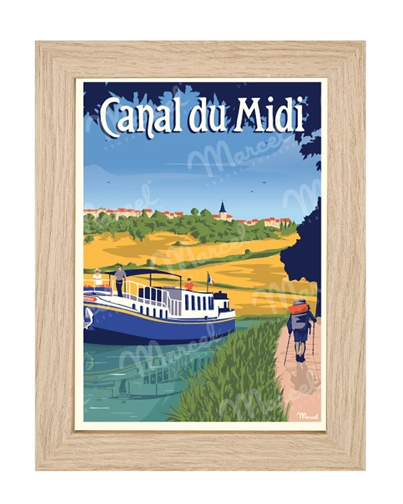 Carte Postale CANAL DU MIDI "La Randonnée"