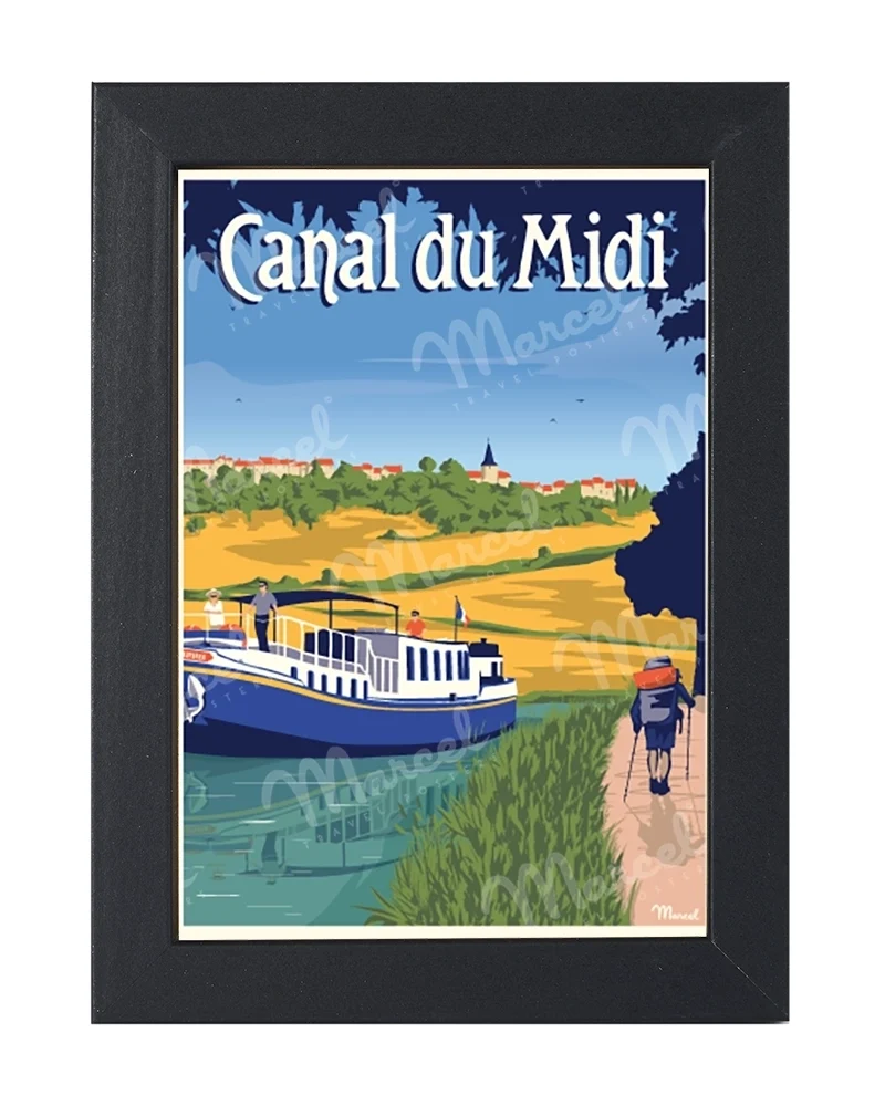 Carte Postale CANAL DU MIDI "La Randonnée"