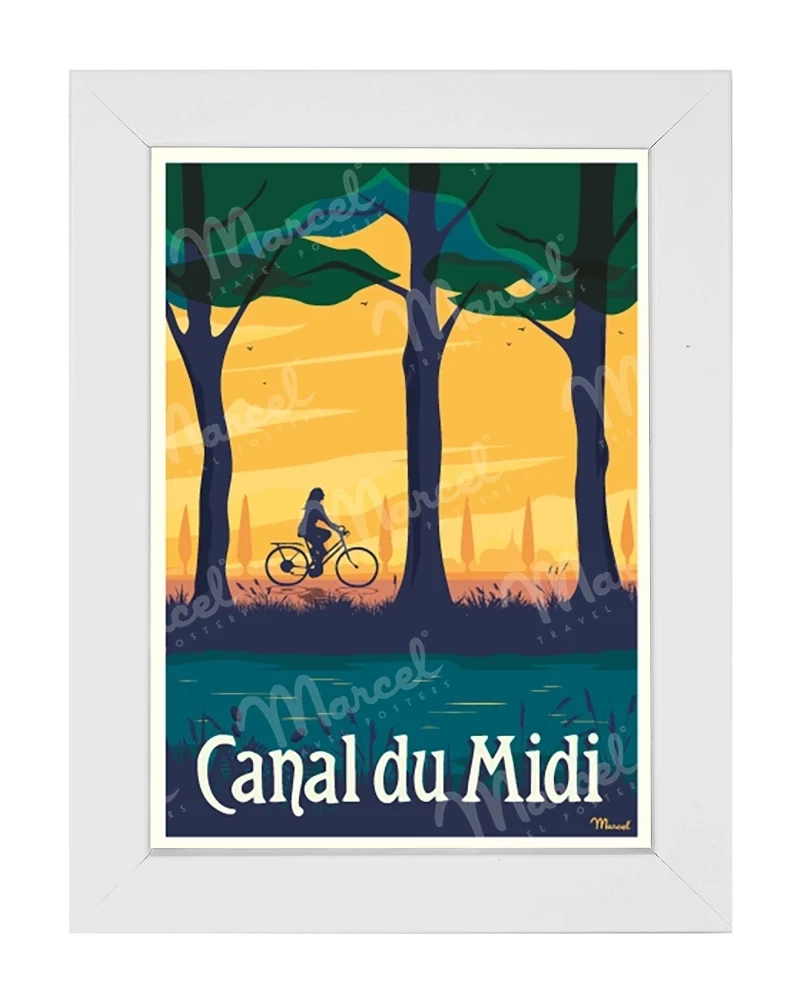 Carte Postale CANAL DU MIDI "Le Vélo"