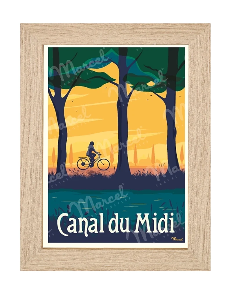 Carte Postale CANAL DU MIDI "Le Vélo"